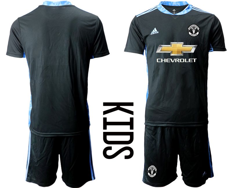 Youth 2020-2021 club Manchester United black goalkeeper Soccer Jerseys1